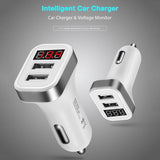 Car Charger LCD Display Dual USB