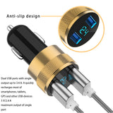 Current Display Auto Vehicle Metal Charger