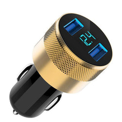 Current Display Auto Vehicle Metal Charger