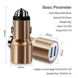 LED Dual USB Car Charger Adapter