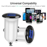 Mini Dual USB Car Charger Adapter
