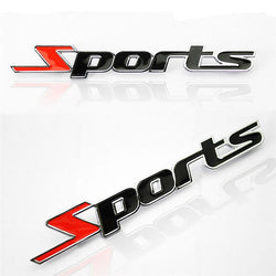 Sports Word letter  Chrome Car Sticker