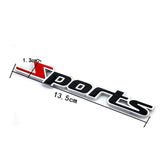 Sports Word letter  Chrome Car Sticker